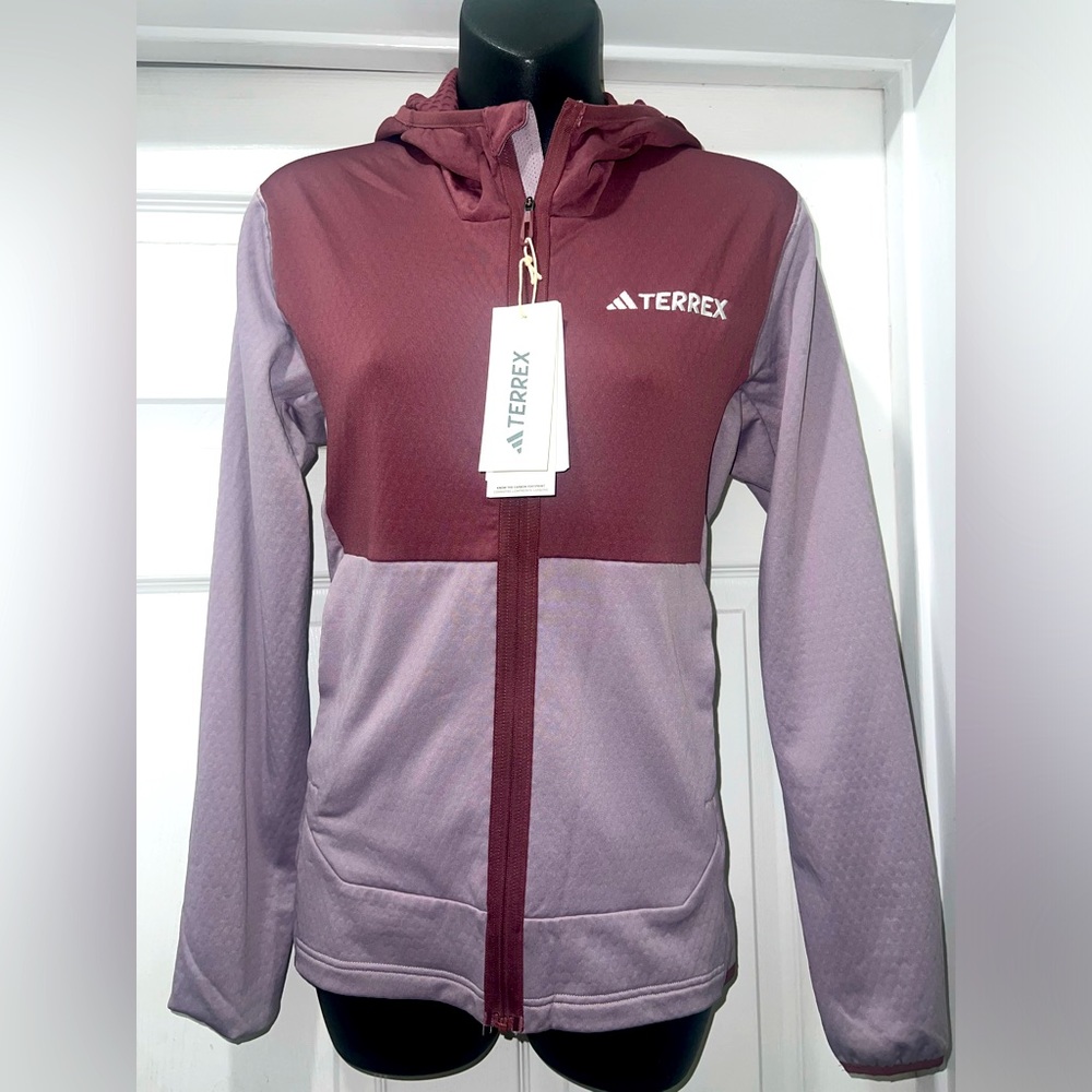 New Adidas Jacket Womens Terrex Fleece Climaheat Athleisure Small